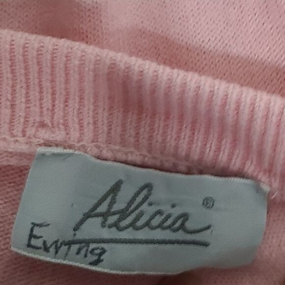 Alicia Vintage 1980s Pearl Button Pink Cardigan - Picture 13 of 13